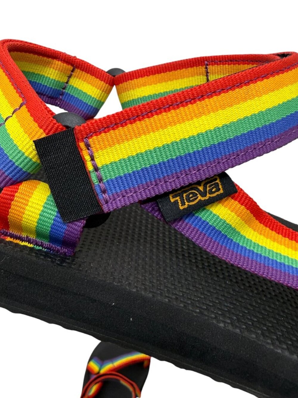 NWOT Teva Original Universal Rainbow Pride Strappy Water Sandals Men's Size 12 - Picture 5 of 7